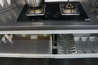 【奧力星品牌 廠家直銷 家用不銹鋼整體櫥柜 不銹鋼拉籃 純不銹鋼打造】價格_廠家_圖片