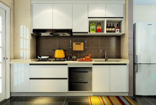 作品標題現代風格一字型高端整體櫥柜效果圖