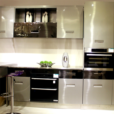 莎曼迪,現代金屬整體櫥柜,高質不銹鋼一字柜,型號: SMD810 - 秀給網