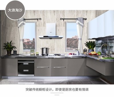 百能不銹鋼櫥柜圖片 藍色整體櫥柜效果圖_7