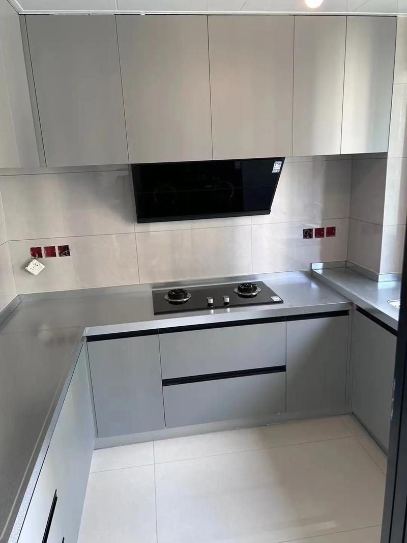 不銹鋼整體櫥柜.不銹鋼櫥柜抗劃臺面#不銹鋼櫥柜 #廚房櫥柜