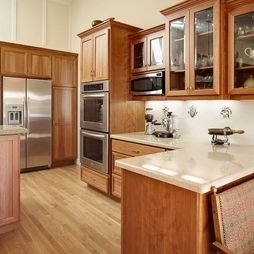 微波爐置物架裝修效果圖 不銹鋼整體櫥柜的實(shí)用與美學(xué)